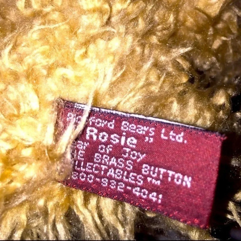 NWT Brass Button Collectables Bear ROSIE‎